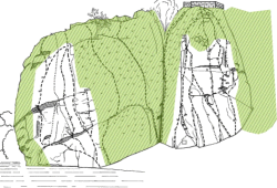 Topografische Darstellung des Schutzkonzeptes f&uuml;r den Konradsfels